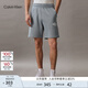 Calvin Klein Jeans夏季男士字母疊印ck松緊腰純棉休閑運動針織短褲J324250 PN6-椰青灰 XL