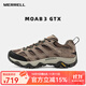 邁樂(lè )（Merrell）男女款戶(hù)外越野徒步鞋MOAB GTX防水透氣防滑抓地耐磨登山鞋 J035797 灰深蘭-3 GTX男款 43