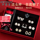 夢黛麗品牌耳飾女【S925銀針】小眾設計感高級感耳墜氣質(zhì)圓臉顯瘦送禮物 星期耳釘套裝【禮盒裝】