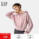 Gap女裝2025春季新款抽繩拉鏈連帽衛(wèi)衣純色寬松休閑短外套725754 粉色 L (170/88A)亞洲尺碼