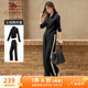 駱駝（CAMEL）立領(lǐng)健身女裝撞色修身兩件套運動(dòng)服 Y24CAWL6620 幻影黑 XL