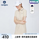 Navigare意大利小帆船女士連衣裙短袖夏季涼感透氣POLO裙修身顯瘦彈力短裙 淺卡其 M 碼
