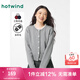 熱風(fēng)（Hotwind）冬季新款女士花邊針織開衫灰色miu系內(nèi)搭針織衫上衣 09灰色 S