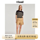 ELAND【100%棉】衣戀短袖針織衫女舒適條紋套頭衫毛衣夏季 象牙白/白色(39)Ivory M 165