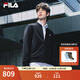 FILA 斐樂(lè )官方男子針織長(cháng)袖外套2025秋季新款時(shí)尚休閑商務(wù)行政棒球服 傳奇藍-NV XL 180/100A/XL