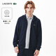 LACOSTE法國鱷魚(yú)男裝25秋冬新款經(jīng)典純棉百搭連帽拉鏈衛衣外套|SH9809 166/藏青色 L 5