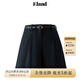 ELAND【萊賽爾】衣戀短褲女百搭微彈A字顯瘦通勤褲子2025夏季新款 藏青色(59)Navy XS /155