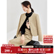 尚都比拉圓領(lǐng)小香風(fēng)外套一步裙套裝女秋冬時(shí)尚氣質(zhì)兩件套 卡其色 XL 