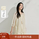茵曼（INMAN）法式萊賽爾刺繡襯衣2025夏季女裝新款圓領(lǐng)燈籠袖露肩上衣 奶油黃 M
