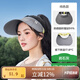 kocotreeKK樹小芭蕉親子防曬帽女遮陽(yáng)帽夏季空頂大帽檐太陽(yáng)帽防紫外線成人 巖石灰 L：建議頭圍52-60cm，6歲-成人