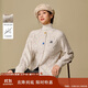茵曼（INMAN）茵曼夢幻彩點紗絞花開衫毛衣2025冬女裝新款長袖針織外套 米白色 M
