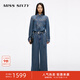 MISS SIXTY2025秋季新款萊賽爾牛仔連體褲女配腰帶復古工裝直筒褲 復古藍 L