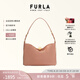 芙拉（FURLA）SFERA SOFT牛皮中號(hào)女士上班族通勤單肩包腋下包百搭造型時(shí)尚女包 粉紅色