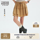 Teenie Weenie小熊女裝半身裙2025秋季新款甜美少女潮流A字短裙子 卡其色 L