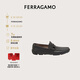 菲拉格慕（Ferragamo）男士黑色Gancini扣飾開(kāi)車(chē)鞋 0713330_3E _ 70