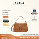 芙拉（FURLA）[11.11搶先購]【明星同款】FLOW中號牛皮女士手提包單肩斜挎包 棕色
