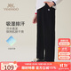 英氏（YEEHOO）男童褲子兒童長褲中大童裝運動褲秋季吸濕排汗休閑衛(wèi)褲 黑色 170