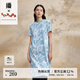 播ELLYLAND聯(lián)名連衣裙女商場(chǎng)同款設計感中長(cháng)款裙子BDR2LD1120 B14月藍花 L