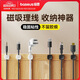 倍思（Baseus）磁吸桌面理線器 數(shù)據(jù)線磁吸固定理線器收納整理神器電腦網(wǎng)線免釘繞線卡扣夾子束線器 白色