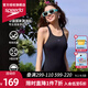 速比濤（Speedo）游泳館專業(yè)競速訓(xùn)練泳衣女連體抗氯速干顯瘦游泳衣運(yùn)動溫泉泳裝 黑色【專業(yè)訓(xùn)練,教練推薦】 L (36) 身高170/體重58-64kg