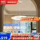華藝照明餐廳吊燈現(xiàn)代簡約創(chuàng)意法式中古奶油風(fēng)餐廳臥室書房燈北歐輕奢燈具 【RG0】奶白色D51cm-48W*2 智能精靈