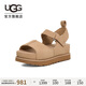 UGG夏季新款女士時尚舒適厚底休閑涼鞋1167356SAN|沙色 37