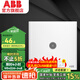 ABB開關插座面板 軒璞系列白色 無框86型墻壁家用弱電插座 電視插座