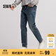森馬（Semir）森柔|牛仔褲男冬季復(fù)古水洗小腳褲時(shí)尚百搭通勤長(zhǎng)褲103724124108