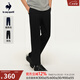 樂(lè )卡克（Le coq sportif）法國公雞男款三色系列經(jīng)典針織運動(dòng)長(cháng)褲 黑色/B01 2XL