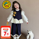 G.DUCKKIDS小黃鴨童裝女童秋裝套裝2025新款洋氣兒童向日葵衣服女孩寶寶秋裝 三件套 90 建議1~2歲【 80-90cm】cm