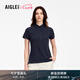 AIGLE艾高polo衫T恤速干上衣吸濕cooltouch涼感輕奢短袖內(nèi)搭女士 海軍藍(lán) BN384 42 (175/96A)