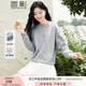 香影灰色圓領套頭衛(wèi)衣女2025春秋季新款刺繡寬松純棉落肩長袖上衣 灰色 L