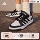adidas ENTRAP美式校園風(fēng)運(yùn)動(dòng)板鞋少年感復(fù)古籃球鞋男女阿迪達(dá)斯 白色/黑色   42