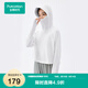 全棉時(shí)代（PurCotton）2024春夏男女士防曬衣服UPF50外套涼感科技 冷光白(斗篷披肩款) L (女款165/男款175)