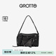 GROTTO個樂25年新款SoftCollar保齡球包單肩包小號中號通勤斜挎包 經(jīng)典黑S 亮銀