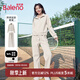 班尼路外套女運動(dòng)套裝女裝2025年秋冬季新款上衣服褲子兩件套小個(gè)子潮流 淺卡其-兩件套 【NJ45款】 L