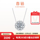喜鉆鉑金女人花鉆石吊墜女群鑲鉆石項(xiàng)鏈鎖骨鏈求婚結(jié)婚首飾生日禮物 【約2克拉效果】鉑金共50分