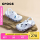 卡駱馳crocs七夕情人節(jié)禮物洞洞鞋貝雅卡駱班輕便耐磨一腳蹬休閑鞋|205089 白/深藍(lán)-126 37 /38(230mm)