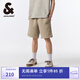 杰克·瓊斯（JACK&JONES）25年男裝短褲男士夏季運動(dòng)休閑五分褲中褲寬松沙灘褲大褲衩外穿 E11卡其色 M (175)