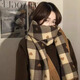 BéLIER LAINé圍巾女2025冬季新款空調(diào)披肩雙面愛心加厚保暖圍脖生日禮物送女生 【卡其色禮盒裝】送禮推薦