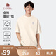 駱駝（CAMEL）純棉重磅短袖T恤男士透氣寬松休閑運動(dòng)圓領(lǐng)半袖春夏季M14BAQR058