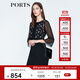 PORTS寶姿 新品 女裝優(yōu)雅喇叭袖收腰連衣裙LN8D187KWB008 黑色 M (6)