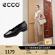 愛步（ECCO）七夕禮物 芭蕾舞鞋女 時尚百搭經(jīng)典圓頭牛皮瑪麗珍鞋 雕塑222303 黑色22230301001 建議選大一碼 37 （偏小，建議選大一碼）