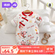 婧麒（JOYNCLEON）嬰兒拜年服新年秋冬保暖女寶寶衣服中式過(guò)年喜慶寶寶連體衣服 事事如意【三層加厚120g棉】 59cm