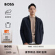 BOSS博斯【禮物】【襯衫外套】男士新款兩穿寬松哈靈頓夾克外套001-黑色XL