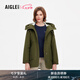 AIGLE艾高棉服秋季MTD防風防雨透汽SORONA舒適保暖時尚外套女士 軍綠 BE571 M (38) (165/88A)