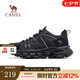 駱駝（CAMEL）新款女士休閑鞋輕便軟底簡約舒適戶外徒步鞋 G24S342016黑色 (女款) 36