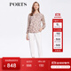 PORTS寶姿商場(chǎng)同款女裝春季滿(mǎn)印花卉真絲上裝LM8B102MPS141 鹽粉色印花 M (6)