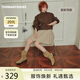 TOOMANYSHOES吳昕同款顯瘦美拉德堆堆靴女 秋日記憶 （尖頭款）黑色反絨 37