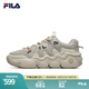 FILA 斐樂官方男鞋男子籃球鞋秋季復(fù)古老爹鞋低幫休閑鞋 燕麥色/黃水泥-OC 42